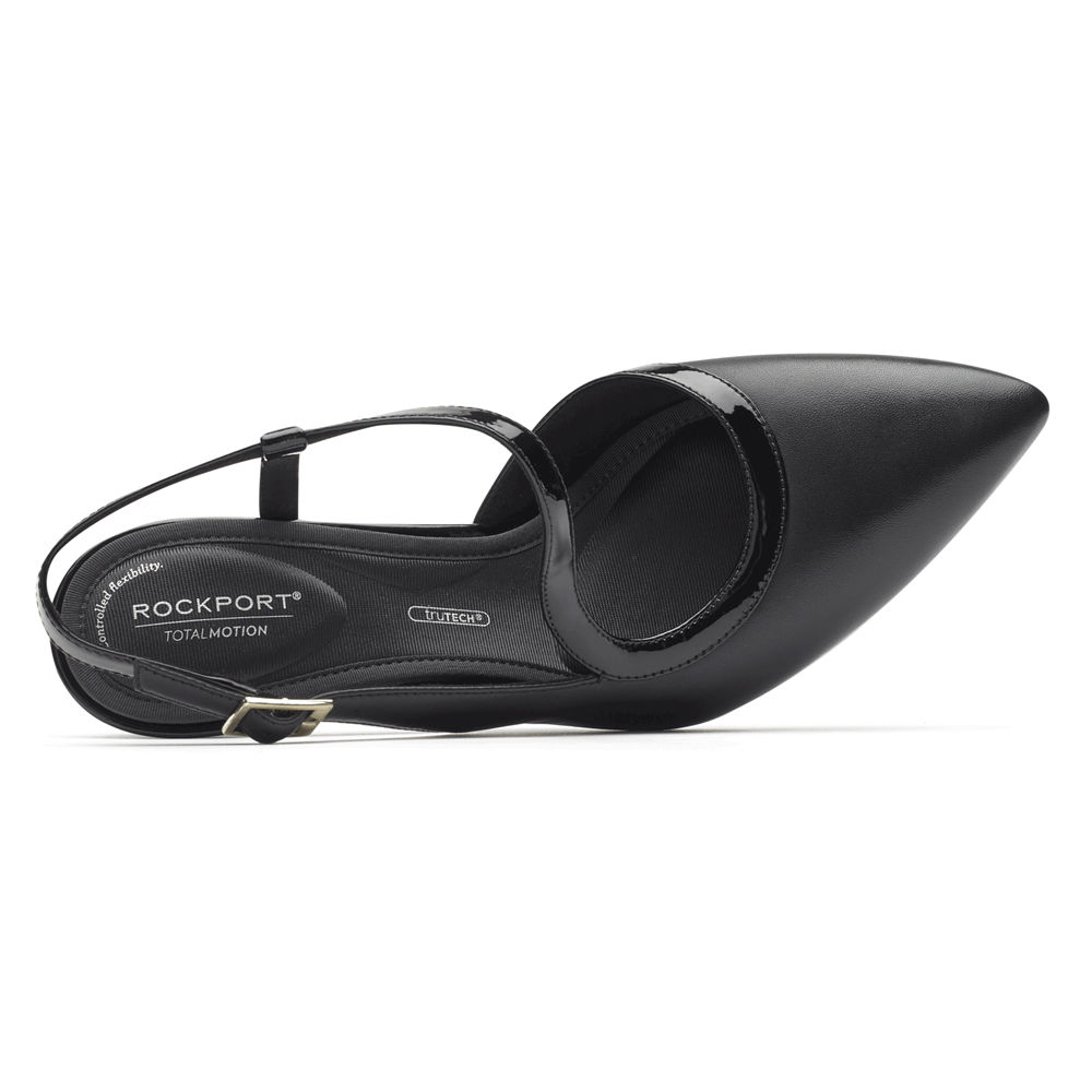 Pumps Rockport Mujer Mexico - Total Motion Slingback Negros - OWPFL8620